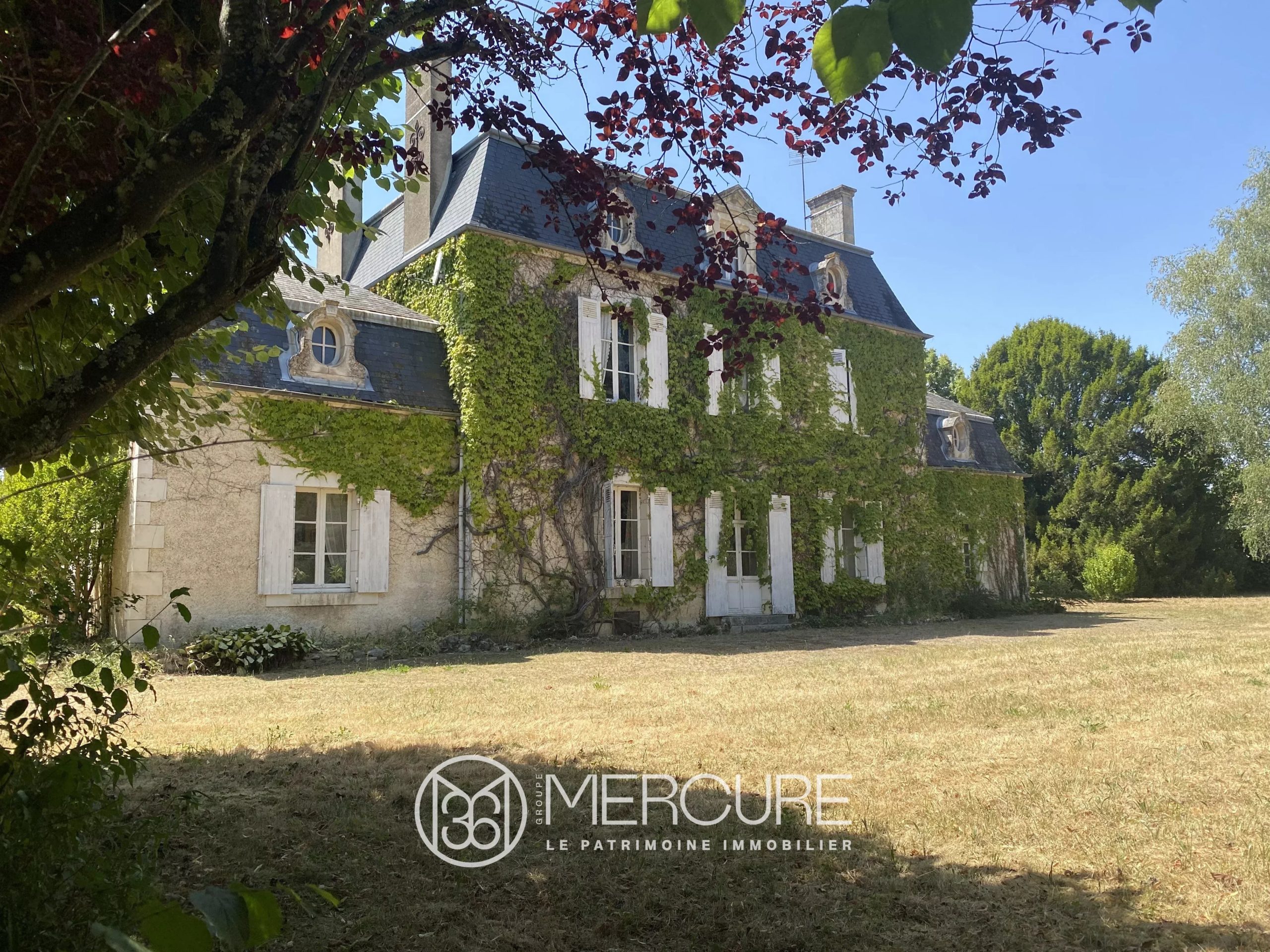 PROCHE MONTMORILLON, MAISON DE MAITRE XIXe AVEC COMMUNS - 10397PO