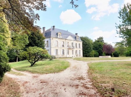 18th C. CHATEAU, LAND AND RIVER NEAR COGNAC - 8721PO