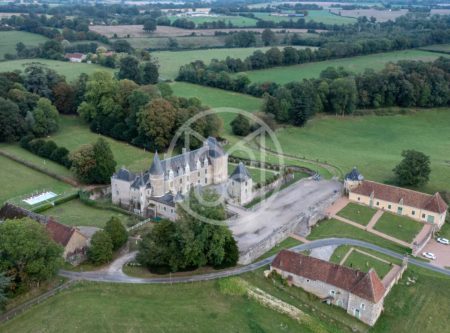 AU COEUR DU PERCHE – CHÂTEAU ISMH DU XVIe – DEPENDANCES – PISCINE – PARC FORET- 42 HA - 20531NO