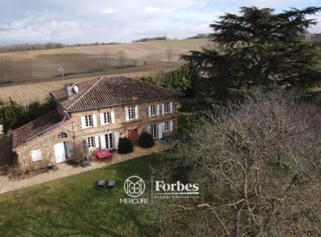 GERS – PROCHE L’ISLE JOURDAIN – MAISON DE MAITRE – PARC ET PISCINE - 9181TS
