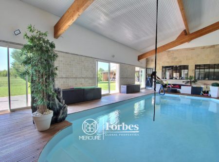 ENTRE LIBOURNE ET BORDEAUX – MAISON CONFORTABLE ET ATYPIQUE AVEC PISCINE - 901039bx