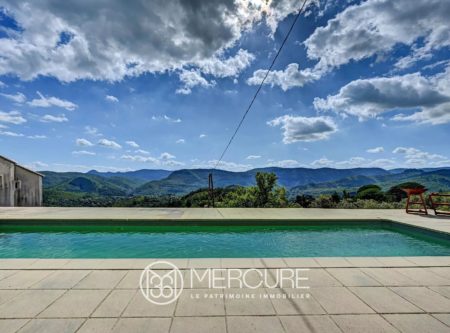 EXCLUSIVITE MAS CEVENOL ANCIEN RELAIS DE POSTE SUR 2,5 HECTARES  – VUE PANORAMIQUE - 20211LR