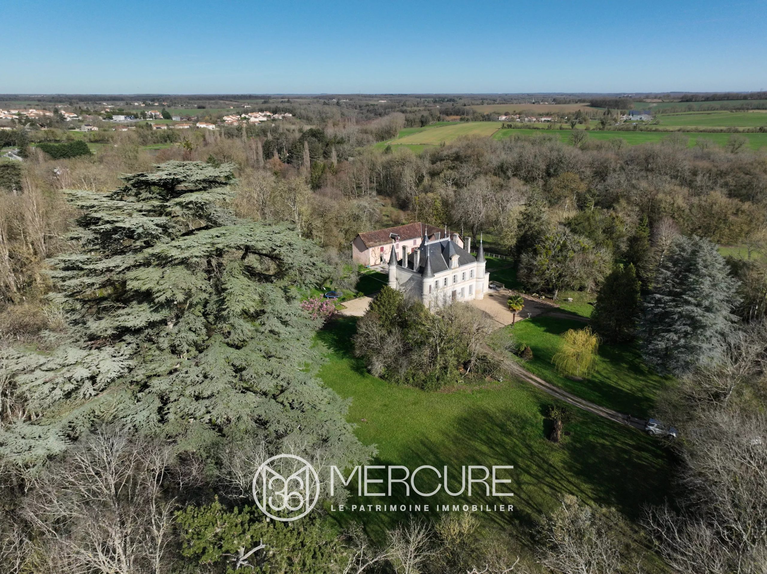 A VENDRE, EXCLUSIVITÉ, CHATEAU DE STYLE LOUIS PHILIPPE AVEC GITE, COMMUNS, CONCIERGERIE SUR BEAU PARC BORDÉ PAR UN RUISSEAU - 9875po