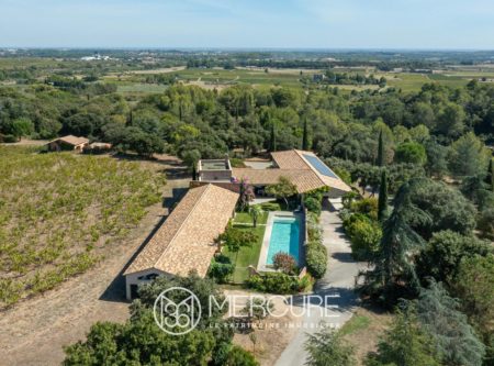 HERAULT AUX PORTES DE MONTPELLIER EXCEPTIONNELLE PROPRIETE CONTEMPORAINE ET SON VIGNOBLE - 21393LR