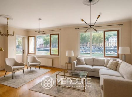 Lyon, quai de Saône : vue imprenable – Appartement de 115,71 m², 4 pièces, 3 chambres, traversant, avec terrasse, possibilité garage - 4974LY