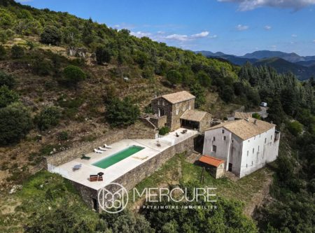 EXCLUSIVE MAS CEVENOL FORMER POST OFFICE ON 2.5 HECTARES PANORAMIC VIEW - 20211LR