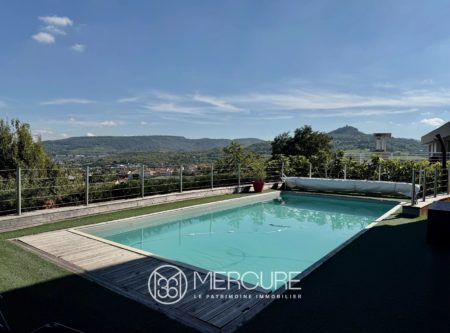 Vue panoramique – Maison d’architecte de standing avec piscine chauffée, proche Clinique La Chataigneraie - 21354AU