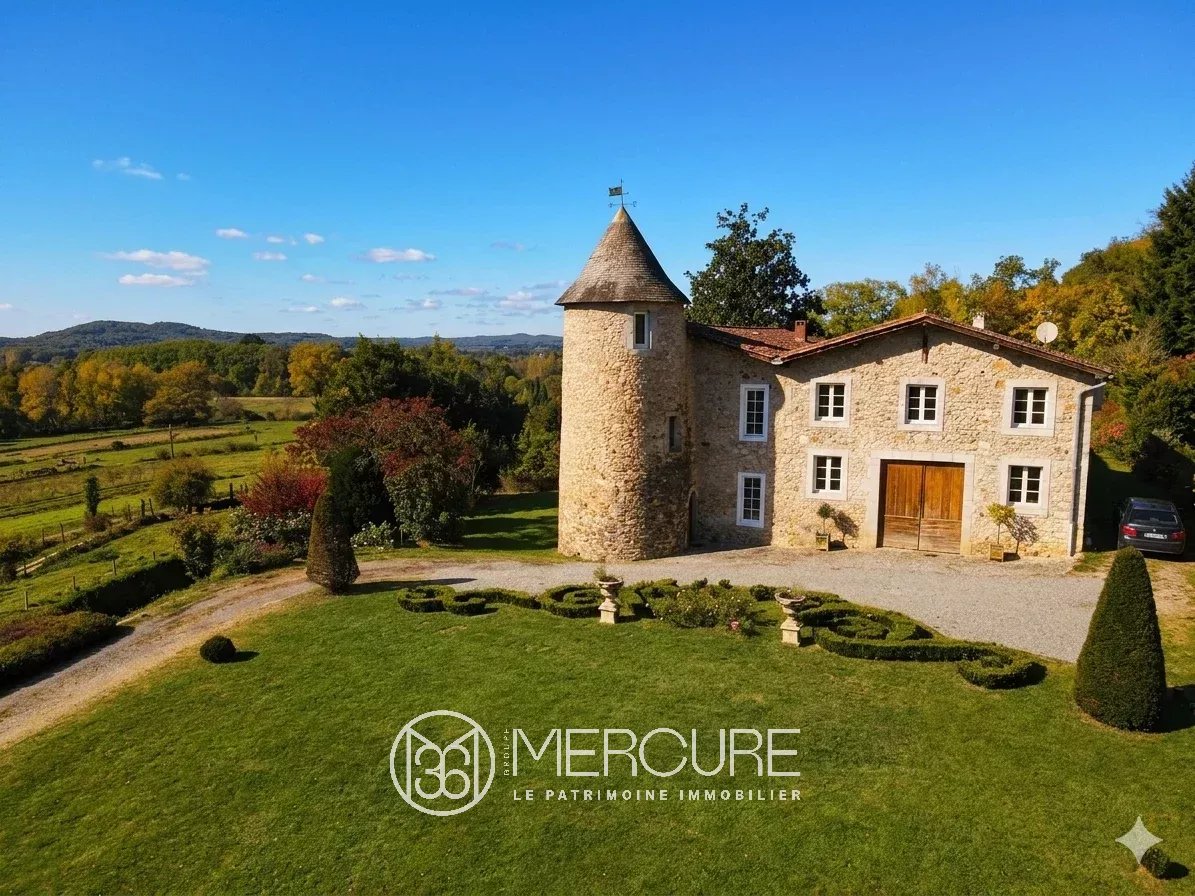 JOLI CHATEAU XVIIIe – VUE PYRÉNÉES – 1HA - 9293TS